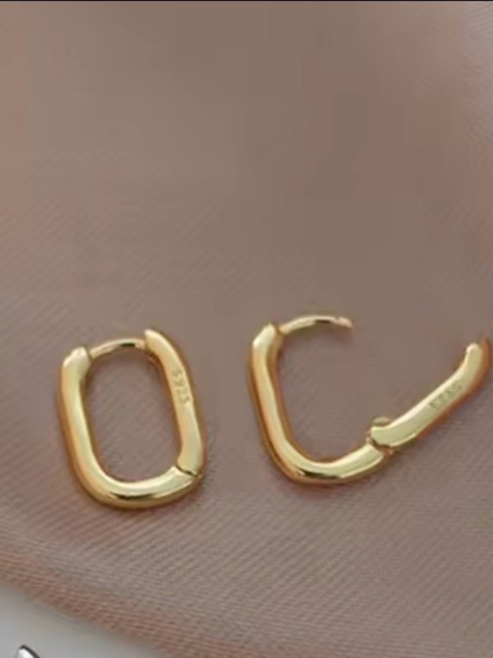 14k Gold-plated S925  Hoop Earring - Sleek Women's Jewelry